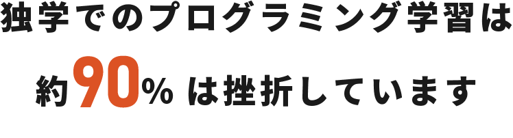 独学での学習挫折率90%